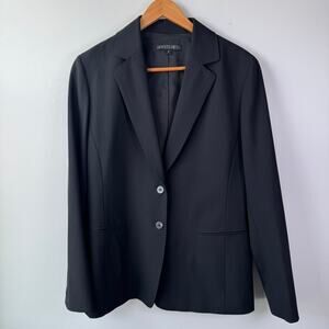 LAFAYETTE 148 BLACK WOOL SINGLE BREASTED BLAZER WOMENS SIZE 14 BOSS BABE OFFICE